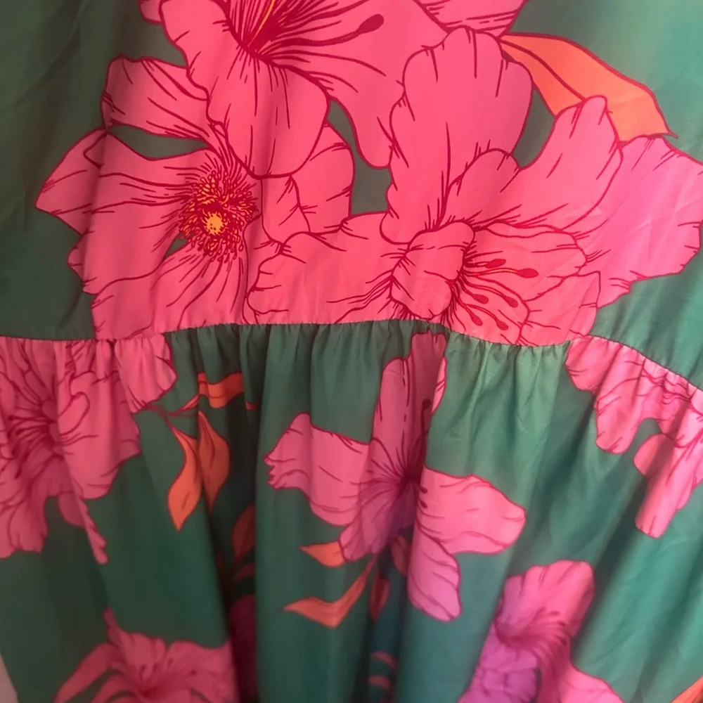 Boston Drawn Floral Tiered Maxi Dress Women’s Size 16 - Picture 7 of 16